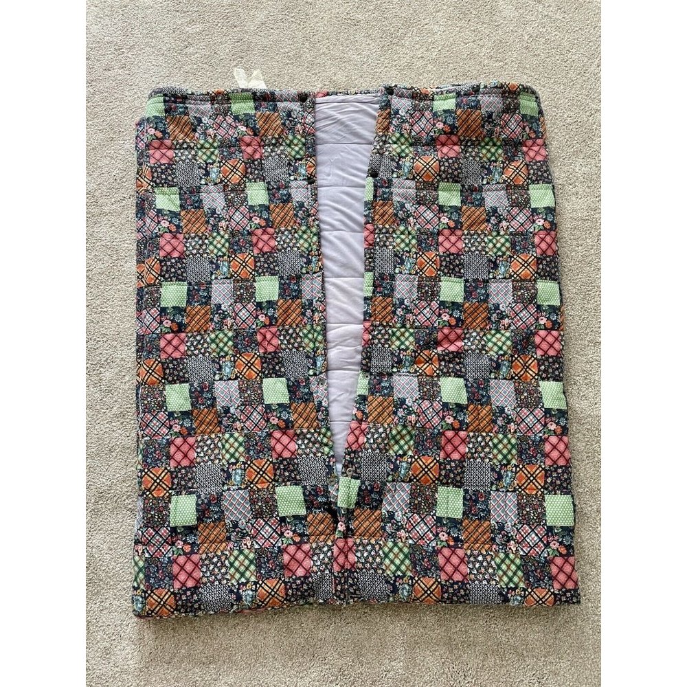 70s Vtg Patchwork Quilt Style Hugger by Barclay Wearable Sleeping Bag Snuggie